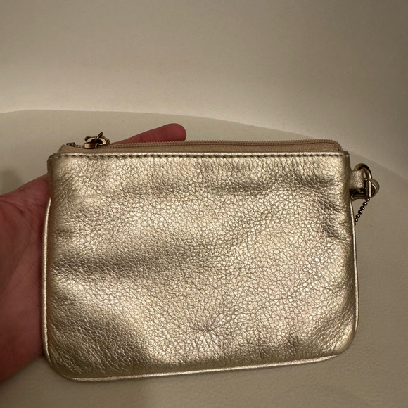 Coach Metallic Gold Wristlet - Picture 3 of 10